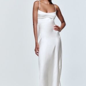 NEW Zara Satin Effect Cut Out Dress